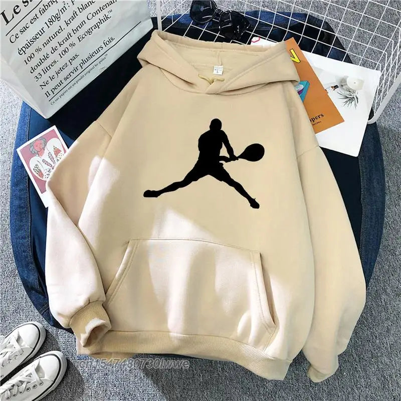 Sweat à capuche pour homme et femme, vêtement surdimensionné, style Hip Hop, avec personnage de dessin animé, pour joueur de Tennis, pour l'hiver