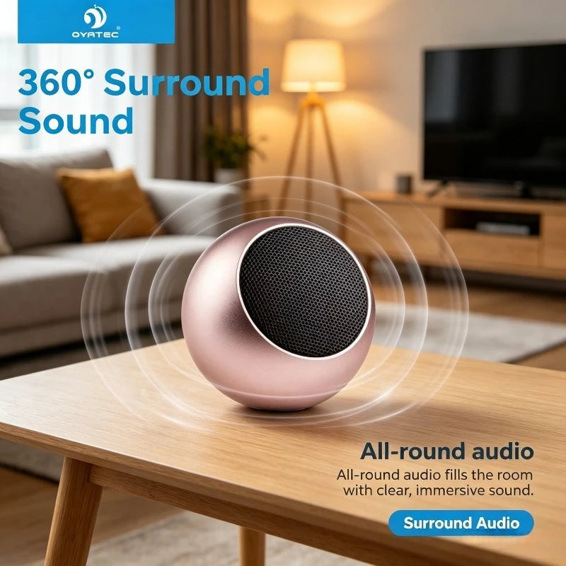 OYATEC OY-M03 Mini haut-parleur Bluetooth rond compact, coque en métal, son Hi-Fi surround, basses profondes, batterie longue durée, portable, pour voiture, maison, voyage Camara Shopping OYATEC OY-M03 Mini haut-parleur Bluetooth rond compact, coque en métal, son Hi-Fi surround, basses profondes, batterie longue durée, portable, pour voiture, maison, voyage