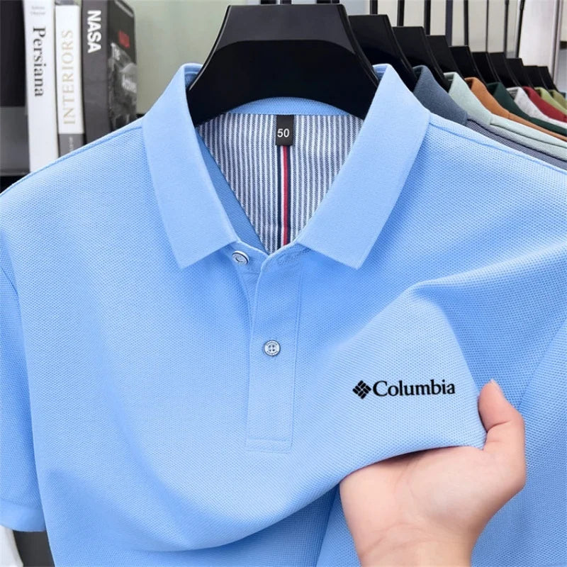 Polo homme 100 % coton pur, marque haut de gamme 2026, manches courtes, mode été, logo brodé, haut de golf, t-shirt décontracté Camara Shopping Polo homme 100 % coton pur, marque haut de gamme 2026, manches courtes, mode été, logo brodé, haut de golf, t-shirt décontracté
