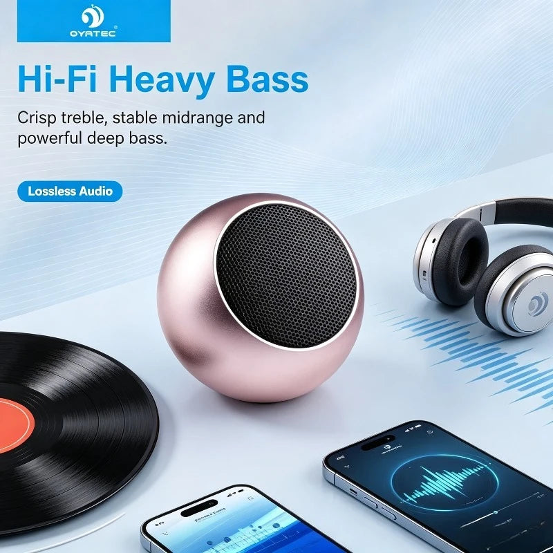 OYATEC OY-M03 Mini haut-parleur Bluetooth rond compact, coque en métal, son Hi-Fi surround, basses profondes, batterie longue durée, portable, pour voiture, maison, voyage Camara Shopping OYATEC OY-M03 Mini haut-parleur Bluetooth rond compact, coque en métal, son Hi-Fi surround, basses profondes, batterie longue durée, portable, pour voiture, maison, voyage
