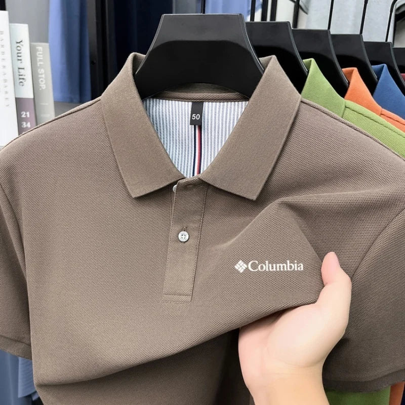 Polo homme 100 % coton pur, marque haut de gamme 2026, manches courtes, mode été, logo brodé, haut de golf, t-shirt décontracté Camara Shopping Polo homme 100 % coton pur, marque haut de gamme 2026, manches courtes, mode été, logo brodé, haut de golf, t-shirt décontracté