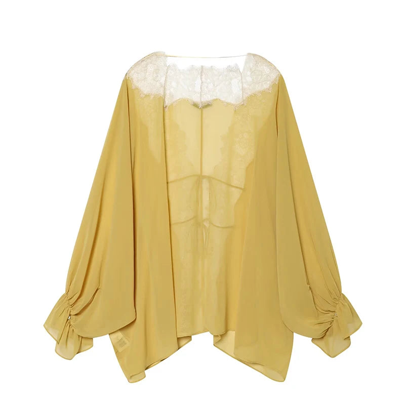Chemises pour femmes, mode estivale, chemise en dentelle à empiècements, chemises décontractées amples pour femmes, chemisiers féminins, tops chics Camara Shopping Chemises pour femmes, mode estivale, chemise en dentelle à empiècements, chemises décontractées amples pour femmes, chemisiers féminins, tops chics