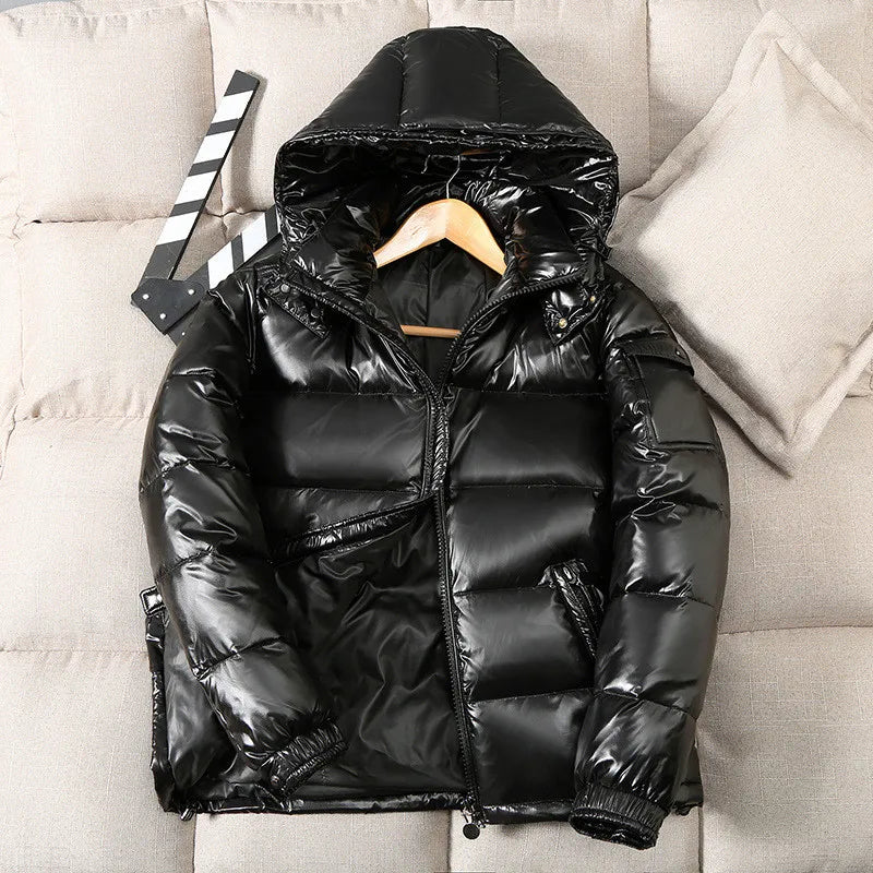 Vestes imperméables pour hommes, Parkas chauds rembourrés en coton, manteaux d'hiver brillants de haute qualité pour Couple, vêtements d'extérieur épais rouges, nouvelle mode 2026 Camara Shopping Vestes imperméables pour hommes, Parkas chauds rembourrés en coton, manteaux d'hiver brillants de haute qualité pour Couple, vêtements d'extérieur épais rouges, nouvelle mode 2026