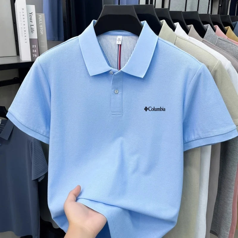 Polo homme 100 % coton pur, marque haut de gamme 2026, manches courtes, mode été, logo brodé, haut de golf, t-shirt décontracté Camara Shopping Polo homme 100 % coton pur, marque haut de gamme 2026, manches courtes, mode été, logo brodé, haut de golf, t-shirt décontracté