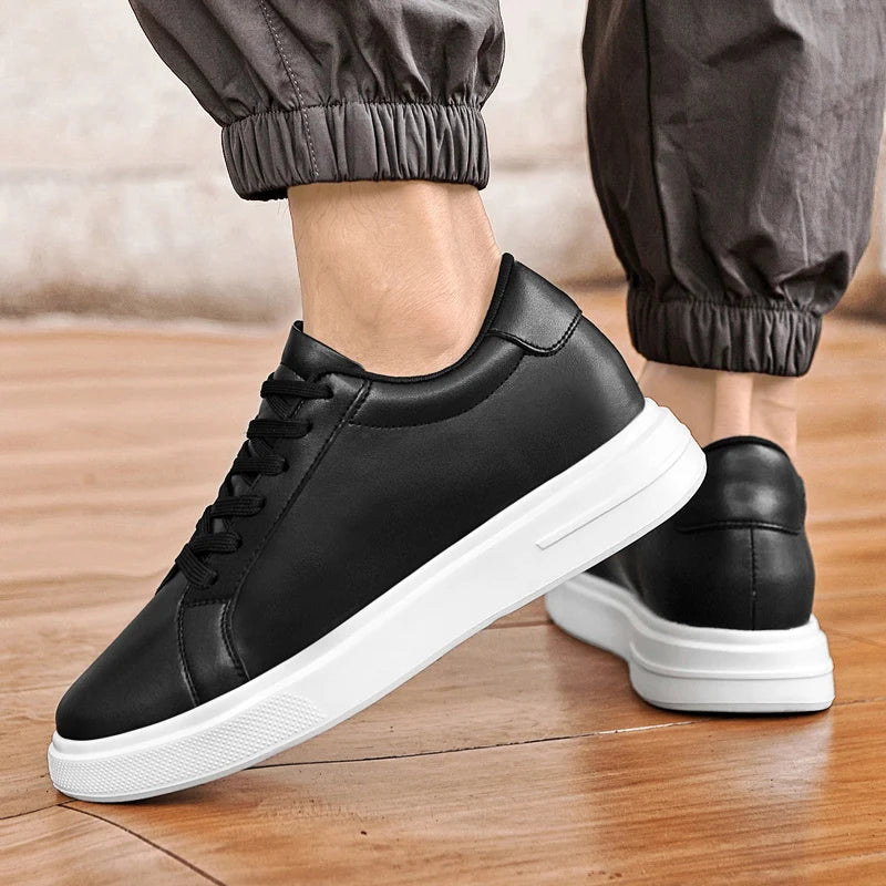 Nouveaux hommes baskets ascenseur chaussures rehaussant la hauteur augmenter semelle intérieure 6-10CM talons hauts chaussures en cuir chaussures de Sport hommes chaussures Camara Shopping Nouveaux hommes baskets ascenseur chaussures rehaussant la hauteur augmenter semelle intérieure 6-10CM talons hauts chaussures en cuir chaussures de Sport hommes chaussures