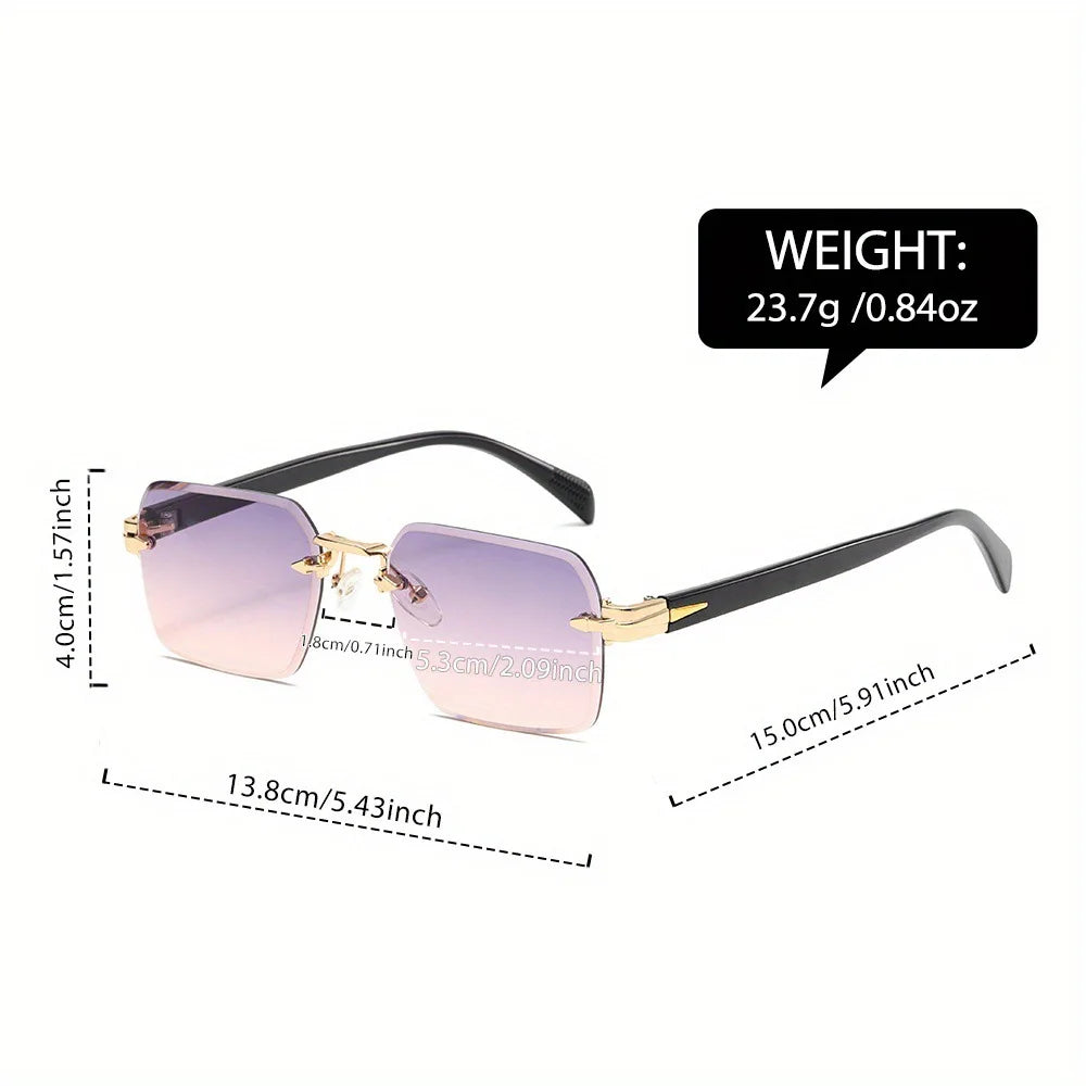 Lunettes de soleil classiques unisexes à la mode, sans cadre, tendance, pour Costume de vacances, meilleur cadeau pour les Occasions festives Camara Shopping Lunettes de soleil classiques unisexes à la mode, sans cadre, tendance, pour Costume de vacances, meilleur cadeau pour les Occasions festives