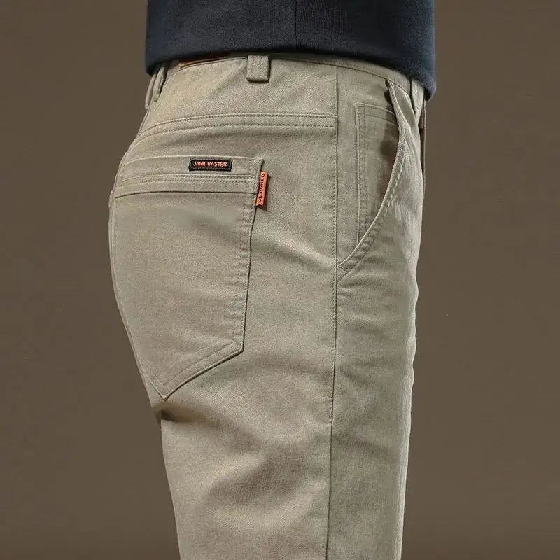 Pantalon décontracté homme été 2026 en coton fin, tendance, polyvalent, élastique, léger, pour le travail ou formel, coupe slim droite Camara Shopping Pantalon décontracté homme été 2026 en coton fin, tendance, polyvalent, élastique, léger, pour le travail ou formel, coupe slim droite