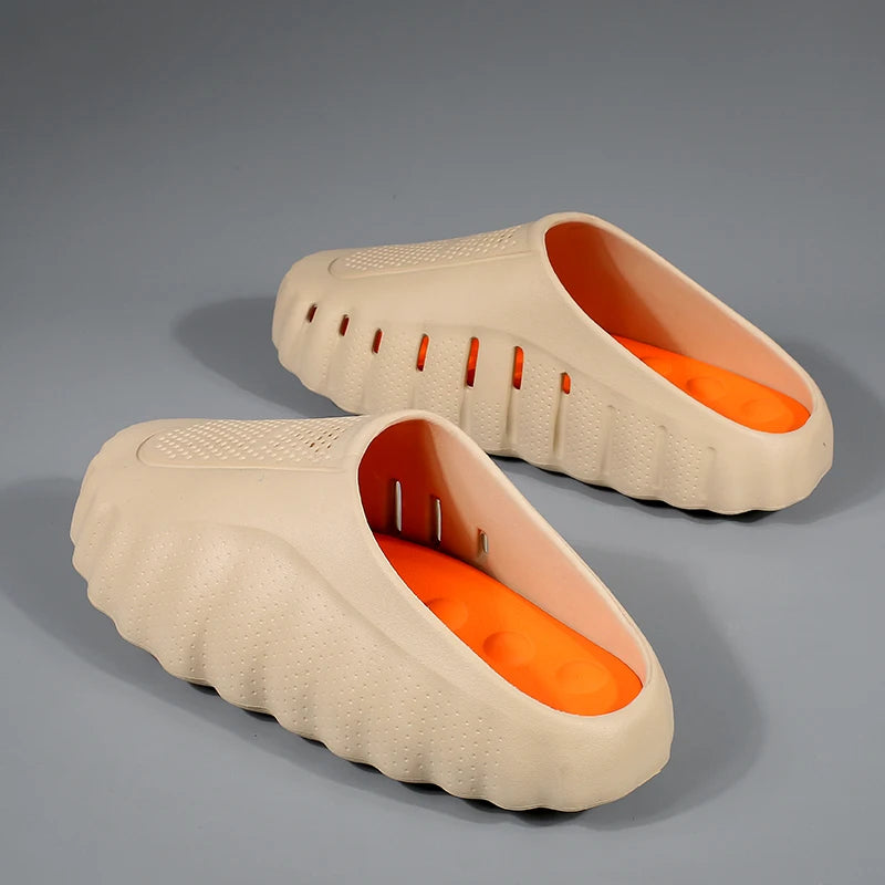 Nouvelles pantoufles pour hommes, pantoufles d'extérieur à semelle épaisse et douce, sandales respirantes, pantoufles de salle de bain antidérapantes, sandales de plage légères pour l'été Camara Shopping Nouvelles pantoufles pour hommes, pantoufles d'extérieur à semelle épaisse et douce, sandales respirantes, pantoufles de salle de bain antidérapantes, sandales de plage légères pour l'été