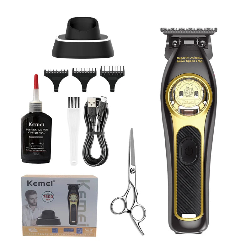 Tondeuse à cheveux professionnelle Kemei KM-2373 avec base de charge pour hommes, tondeuse électrique pour hommes, cadeau pour homme Camara Shopping Tondeuse à cheveux professionnelle Kemei KM-2373 avec base de charge pour hommes, tondeuse électrique pour hommes, cadeau pour homme