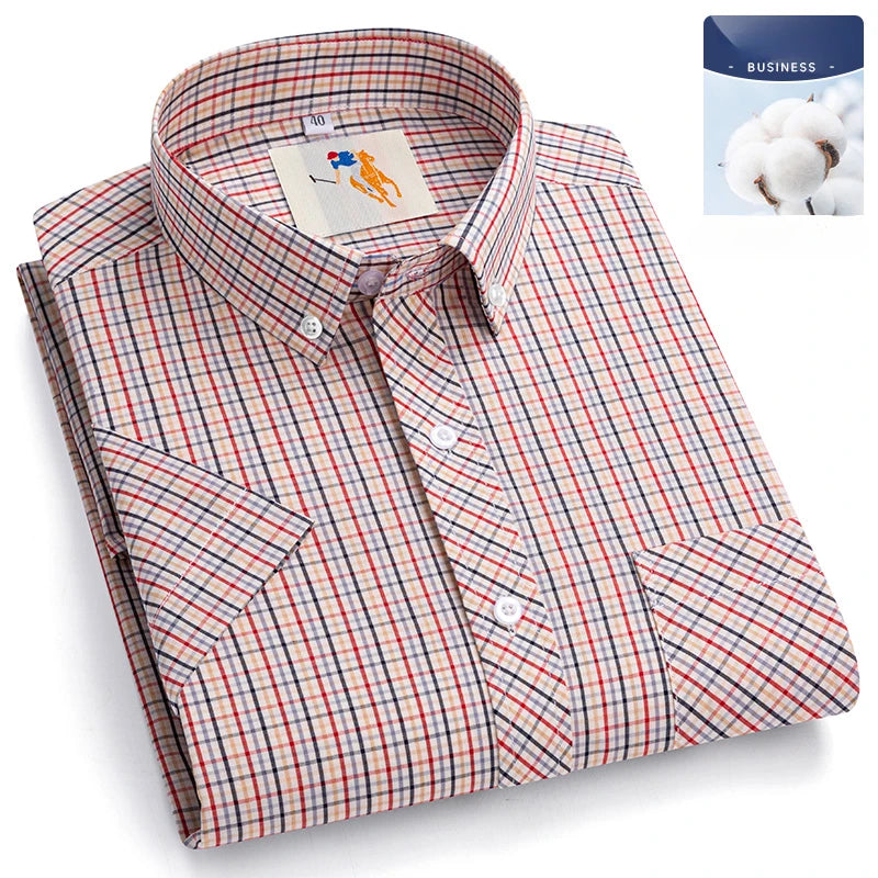 Chemises d'été fines à manches courtes 100 % coton pour hommes, grandes tailles 9XL, coupe ajustée, formelles et décontractées, unies, douces, à carreaux, style hawaïen Camara Shopping Chemises d'été fines à manches courtes 100 % coton pour hommes, grandes tailles 9XL, coupe ajustée, formelles et décontractées, unies, douces, à carreaux, style hawaïen