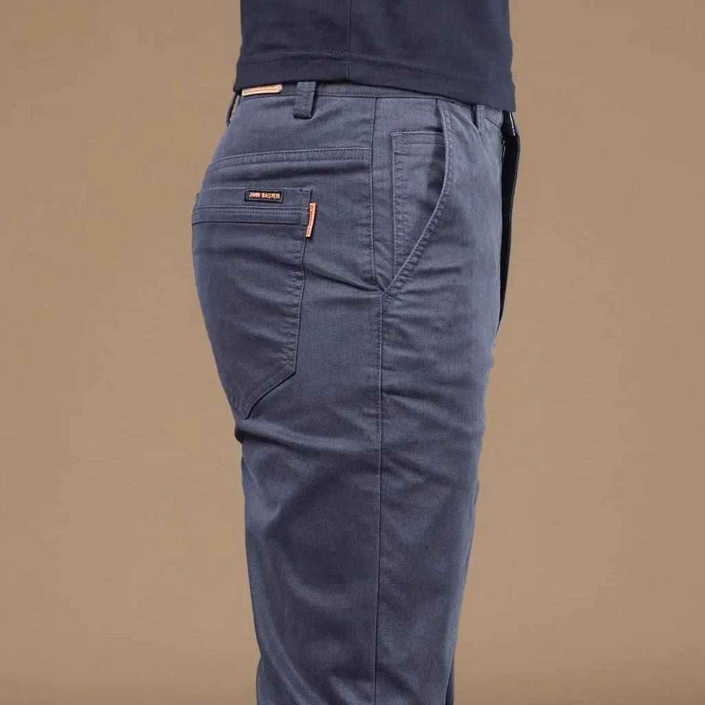 Pantalon décontracté homme été 2026 en coton fin, tendance, polyvalent, élastique, léger, pour le travail ou formel, coupe slim droite Camara Shopping Pantalon décontracté homme été 2026 en coton fin, tendance, polyvalent, élastique, léger, pour le travail ou formel, coupe slim droite