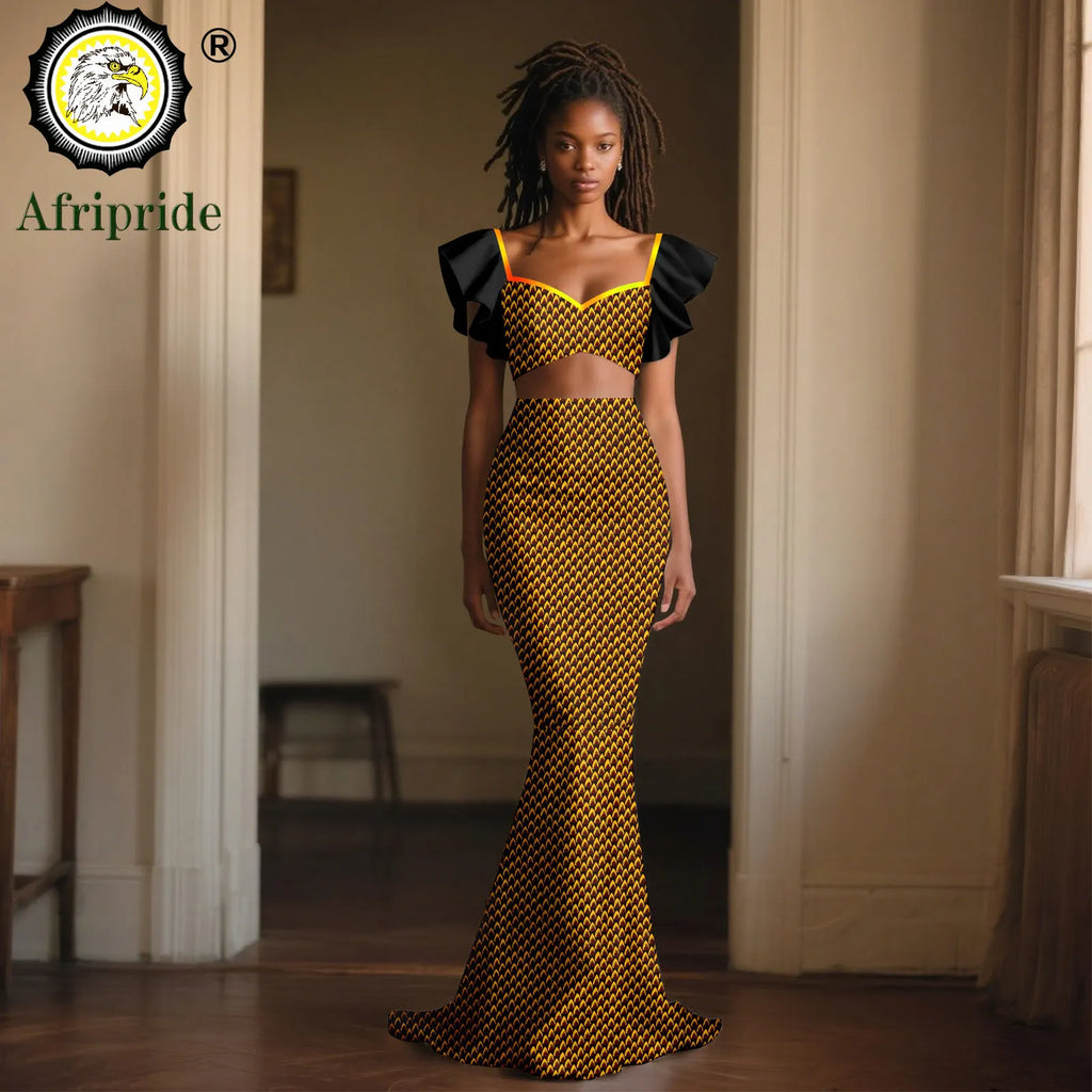 Vêtements africains pour femmes, haut court à manches évasées et jupes Maxi, ensemble 2 pièces, tenues Dashiki, tenue de fête Sexy Ankara, 2526060 Camara Shopping Vêtements africains pour femmes, haut court à manches évasées et jupes Maxi, ensemble 2 pièces, tenues Dashiki, tenue de fête Sexy Ankara, 2526060