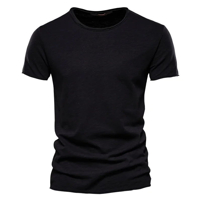 100% coton hommes T-shirt décontracté doux Fitness été mince T-shirts hommes vêtements de maison col rond à manches courtes solide T-shirt pour hommes Camara Shopping 100% coton hommes T-shirt décontracté doux Fitness été mince T-shirts hommes vêtements de maison col rond à manches courtes solide T-shirt pour hommes