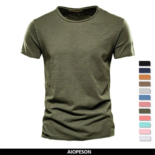 100% coton hommes T-shirt décontracté doux Fitness été mince T-shirts hommes vêtements de maison col rond à manches courtes solide T-shirt pour hommes Camara Shopping 100% coton hommes T-shirt décontracté doux Fitness été mince T-shirts hommes vêtements de maison col rond à manches courtes solide T-shirt pour hommes