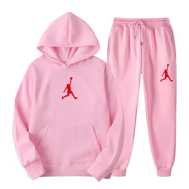 Ensemble deux pièces décontracté printemps-automne pour hommes et femmes, sweat à capuche et pantalon, nouveau ensemble de basketball d'extérieur pour hommes