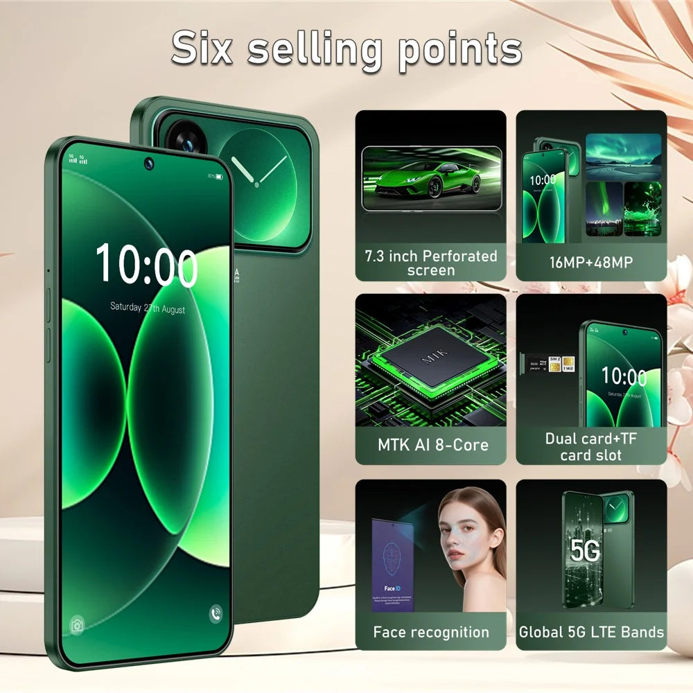 Téléphones mobiles CHOTOG 17 Pro Max Smartphone Android 5G 7.3 HD Téléphone portable 22GB 2TB 7800mAh Octa Core Débloqué Double SIM Appareil photo 16+48MP Camara Shopping Téléphones mobiles CHOTOG 17 Pro Max Smartphone Android 5G 7.3 HD Téléphone portable 22GB 2TB 7800mAh Octa Core Débloqué Double SIM Appareil photo 16+48MP