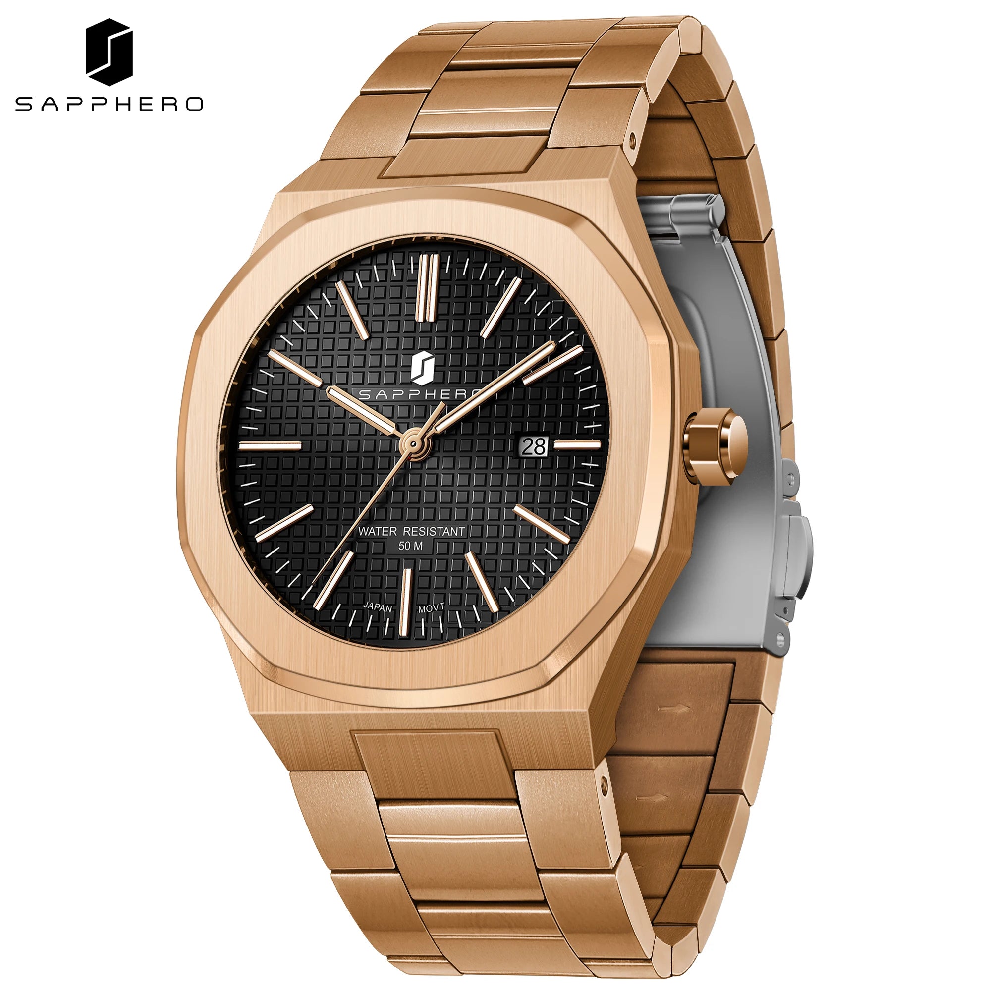 SAPPHERO – montre à Quartz pour hommes, en acier inoxydable, étanche à 50M, affichage de la Date, aiguilles lumineuses, montre-bracelet élégante pour affaires, cadeau durable Camara Shopping SAPPHERO – montre à Quartz pour hommes, en acier inoxydable, étanche à 50M, affichage de la Date, aiguilles lumineuses, montre-bracelet élégante pour affaires, cadeau durable