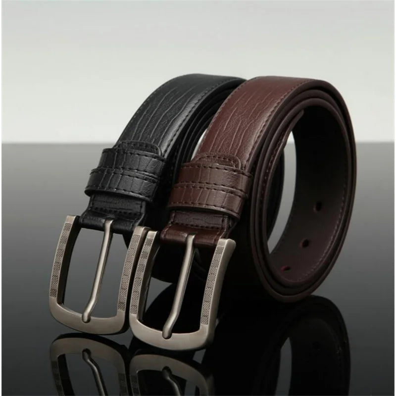 Ceinture en cuir classique pour homme avec boucle automatique, durable, élégante, pour le quotidien, les affaires et les pantalons habillés Camara Shopping Ceinture en cuir classique pour homme avec boucle automatique, durable, élégante, pour le quotidien, les affaires et les pantalons habillés