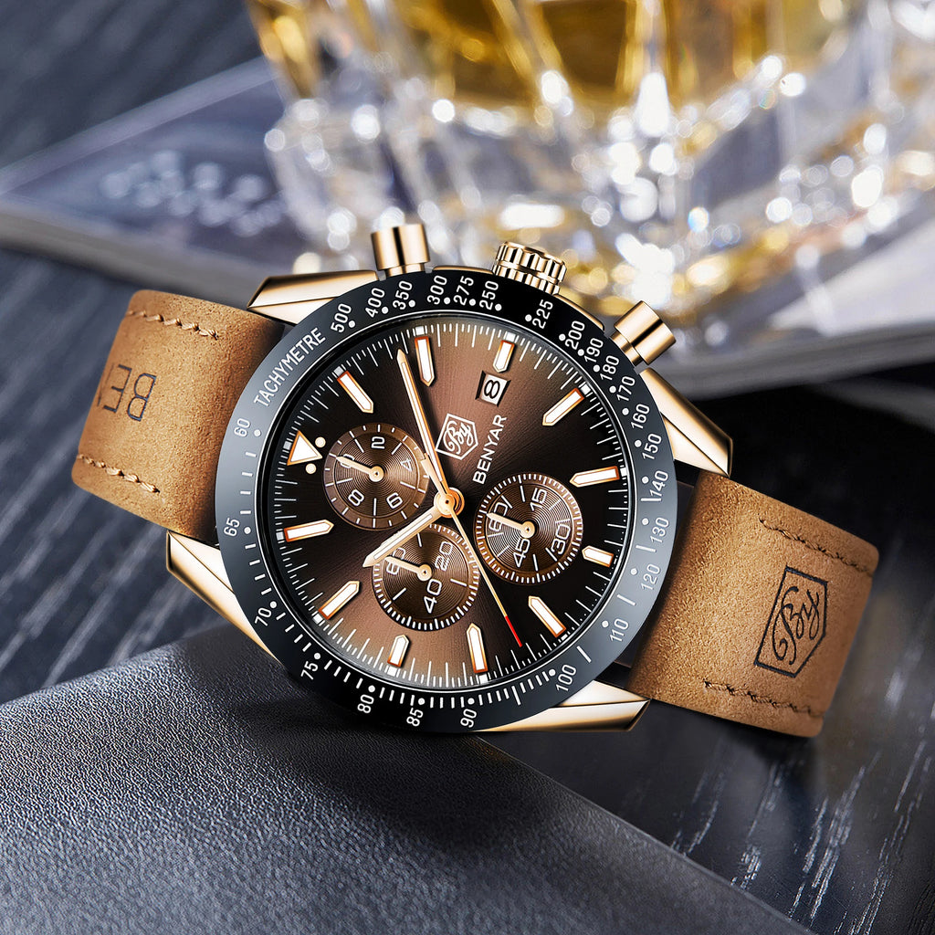 BENYAR Montre sport chronographe analogique homme acier inoxydable quartz précision lumineux date étanche multifonction bracelet chronomètre cadeau business Camara Shopping BENYAR Montre sport chronographe analogique homme acier inoxydable quartz précision lumineux date étanche multifonction bracelet chronomètre cadeau business