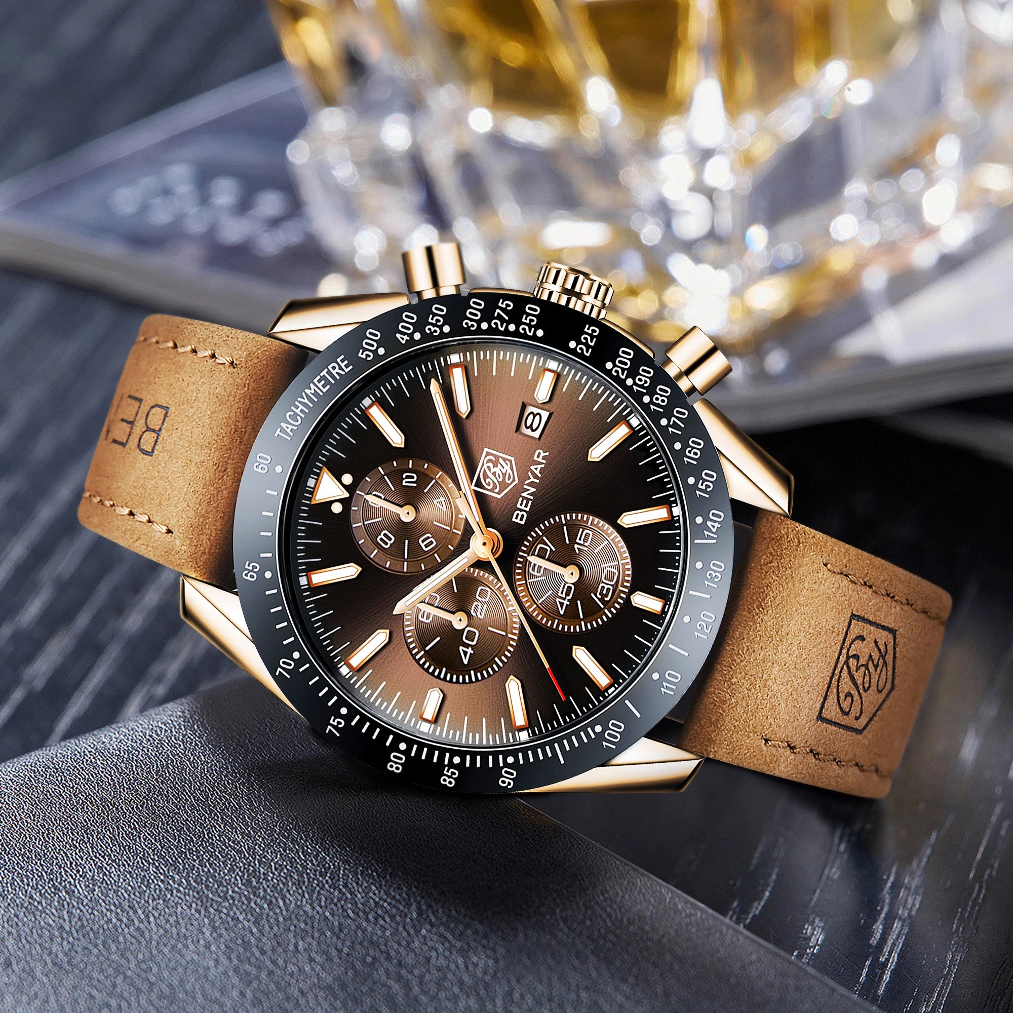 BENYAR Montre sport chronographe analogique homme acier inoxydable quartz précision lumineux date étanche multifonction bracelet chronomètre cadeau business Camara Shopping BENYAR Montre sport chronographe analogique homme acier inoxydable quartz précision lumineux date étanche multifonction bracelet chronomètre cadeau business