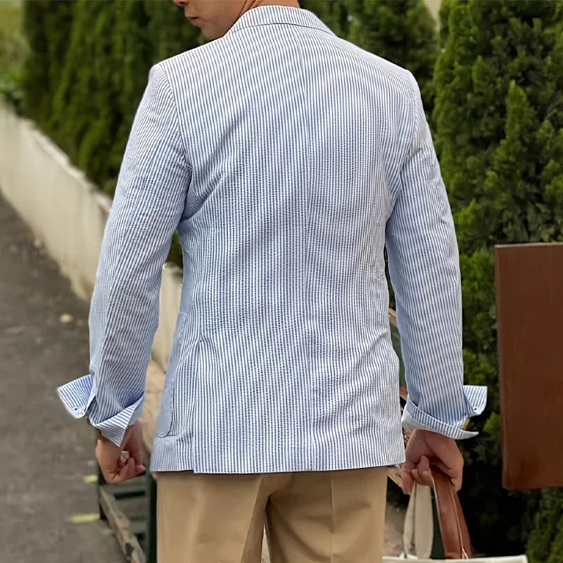 Costume Blazer Veste Hommes Rayé Seersucker Costume Veste D'été Léger Casual Blazer Mariage Affaires Occasions Événements Formels Camara Shopping Costume Blazer Veste Hommes Rayé Seersucker Costume Veste D'été Léger Casual Blazer Mariage Affaires Occasions Événements Formels