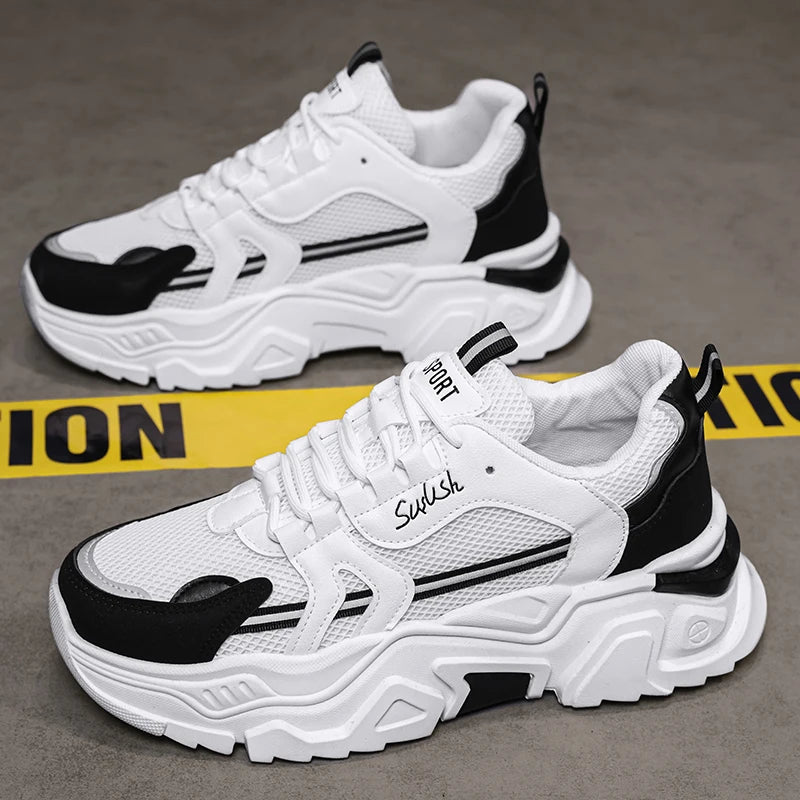 Chaussures de sport décontractées pour hommes, à semelle épaisse, en maille respirante, pour toutes les saisons, confortables pour la course en extérieur, semelle souple Camara Shopping Chaussures de sport décontractées pour hommes, à semelle épaisse, en maille respirante, pour toutes les saisons, confortables pour la course en extérieur, semelle souple