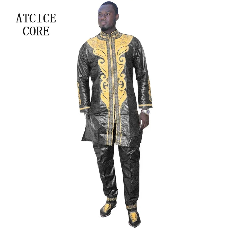 Vêtements africains traditionnels pour hommes, dashiki, manches longues, bazin riche Camara Shopping Vêtements africains traditionnels pour hommes, dashiki, manches longues, bazin riche