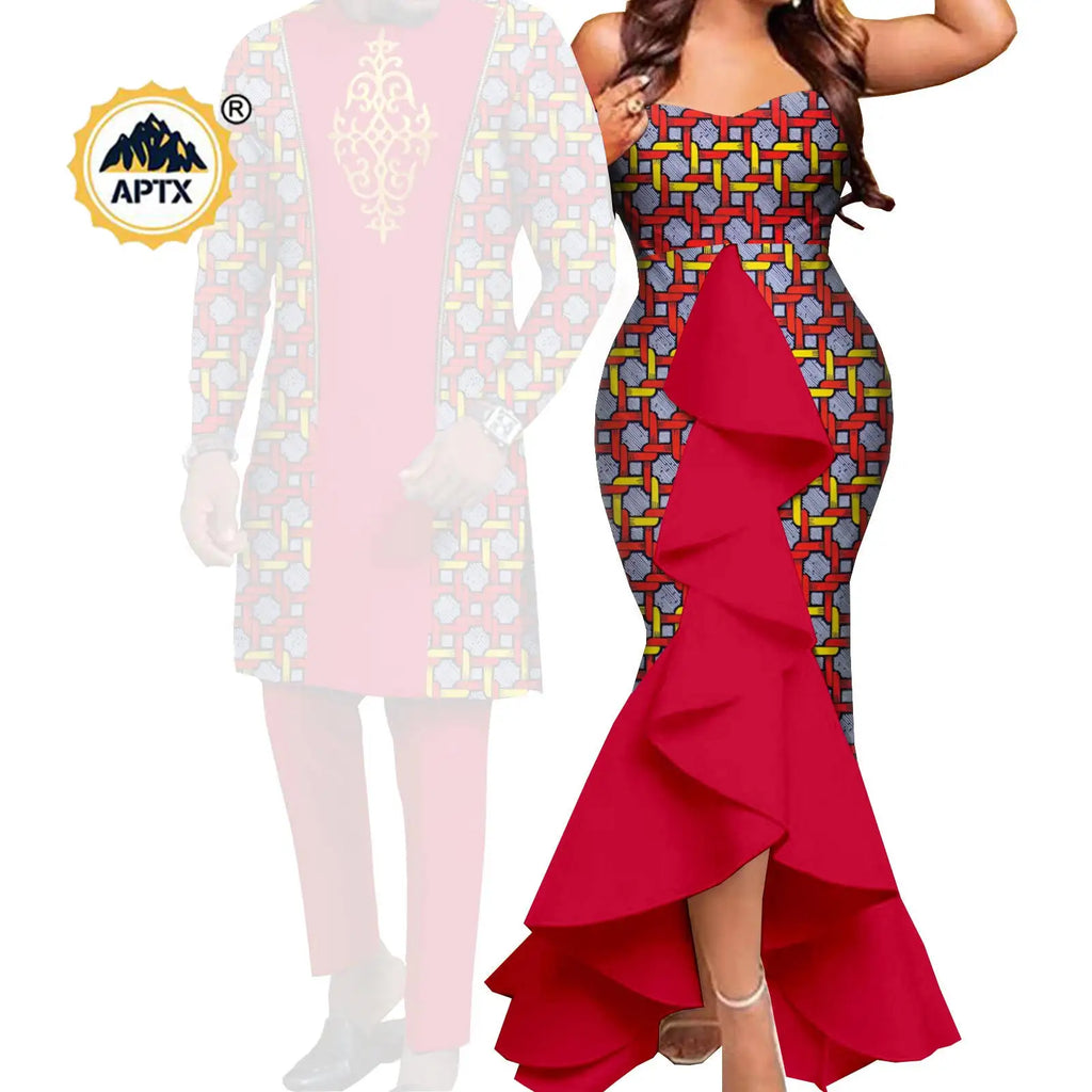 Dashiki – robes sirène pour femmes africaines, tenues assorties pour hommes, ensembles de pantalons Bazin Riche, vêtements de Couple africains pour mariage Y22C080 Camara Shopping Dashiki – robes sirène pour femmes africaines, tenues assorties pour hommes, ensembles de pantalons Bazin Riche, vêtements de Couple africains pour mariage Y22C080