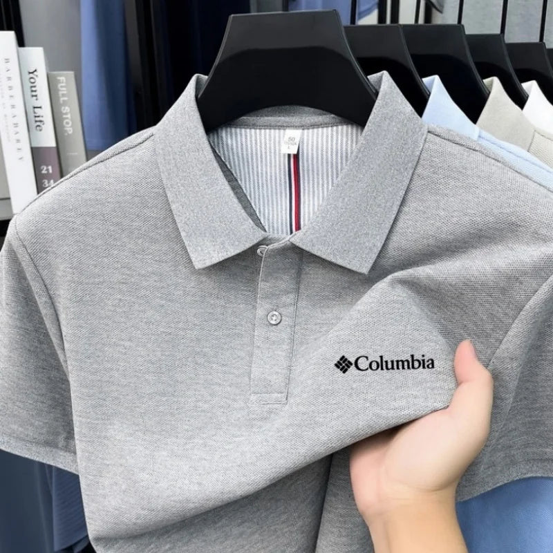 Polo homme 100 % coton pur, marque haut de gamme 2026, manches courtes, mode été, logo brodé, haut de golf, t-shirt décontracté Camara Shopping Polo homme 100 % coton pur, marque haut de gamme 2026, manches courtes, mode été, logo brodé, haut de golf, t-shirt décontracté