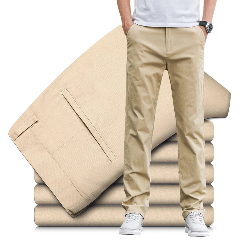 Printemps et été hommes stretch confort pantalons décontractés mode coréenne pantalon affaires droite ample ventiler marque pantalon Camara Shopping Printemps et été hommes stretch confort pantalons décontractés mode coréenne pantalon affaires droite ample ventiler marque pantalon