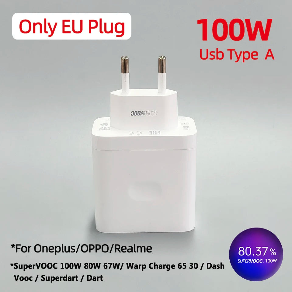 Adaptateur de chargeur USB Oneplus 100W SuperVOOC original, charge rapide 80W 65W, One Plus 13 13S 12 11 10 Nord 5 4 9 pour OPPO Realme Camara Shopping Adaptateur de chargeur USB Oneplus 100W SuperVOOC original, charge rapide 80W 65W, One Plus 13 13S 12 11 10 Nord 5 4 9 pour OPPO Realme
