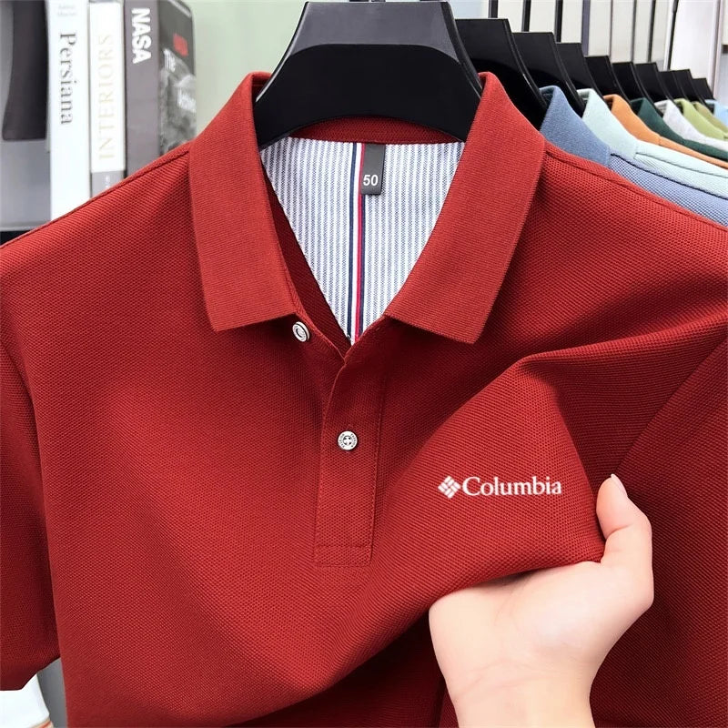 Polo homme 100 % coton pur, marque haut de gamme 2026, manches courtes, mode été, logo brodé, haut de golf, t-shirt décontracté Camara Shopping Polo homme 100 % coton pur, marque haut de gamme 2026, manches courtes, mode été, logo brodé, haut de golf, t-shirt décontracté