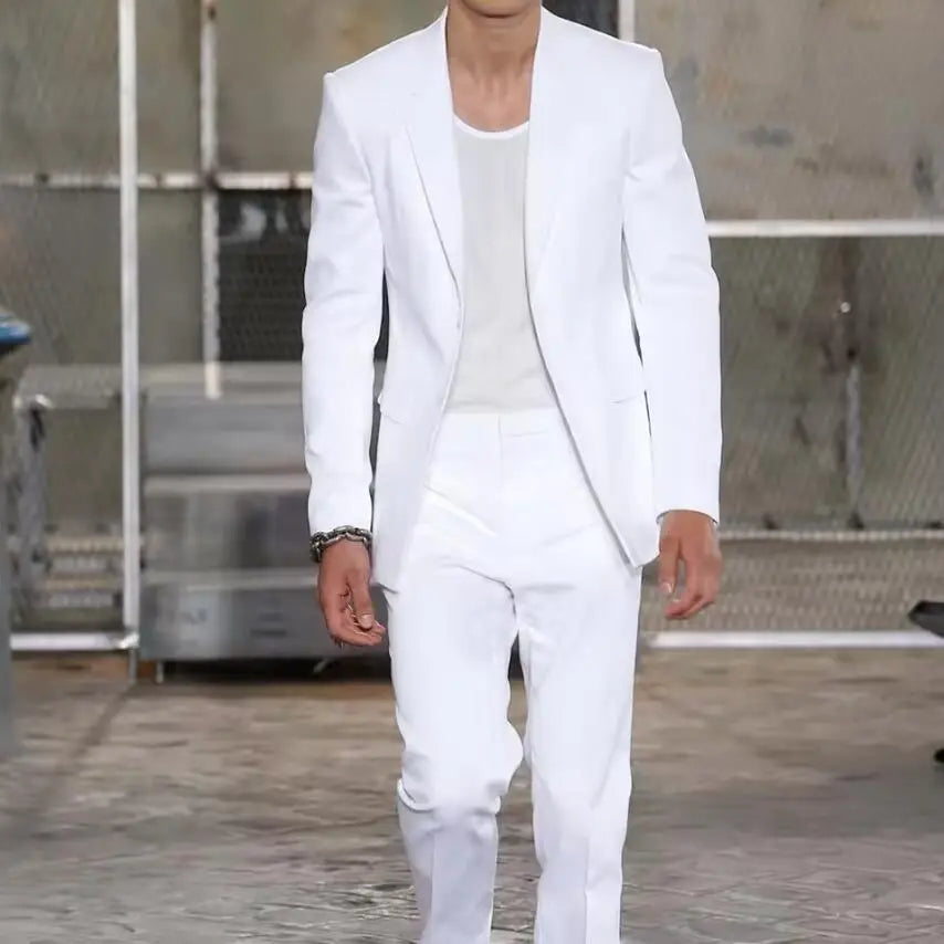 Veste longue d'été pour hommes, costumes de mariage, pantalon blanc, Tuxedos de marié, Blazer classique à revers, manteau 2 pièces, pantalon de bal, nouvelle collection 2025 Camara Shopping Veste longue d'été pour hommes, costumes de mariage, pantalon blanc, Tuxedos de marié, Blazer classique à revers, manteau 2 pièces, pantalon de bal, nouvelle collection 2025