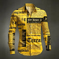 Chemise Homme à Manches Longues Imprimé Lettres de Journal Style Rétro Décontracté Boutonnage Simple Tendance Streetwear Haut pour Homme XS-6XL Camara Shopping Chemise Homme à Manches Longues Imprimé Lettres de Journal Style Rétro Décontracté Boutonnage Simple Tendance Streetwear Haut pour Homme XS-6XL