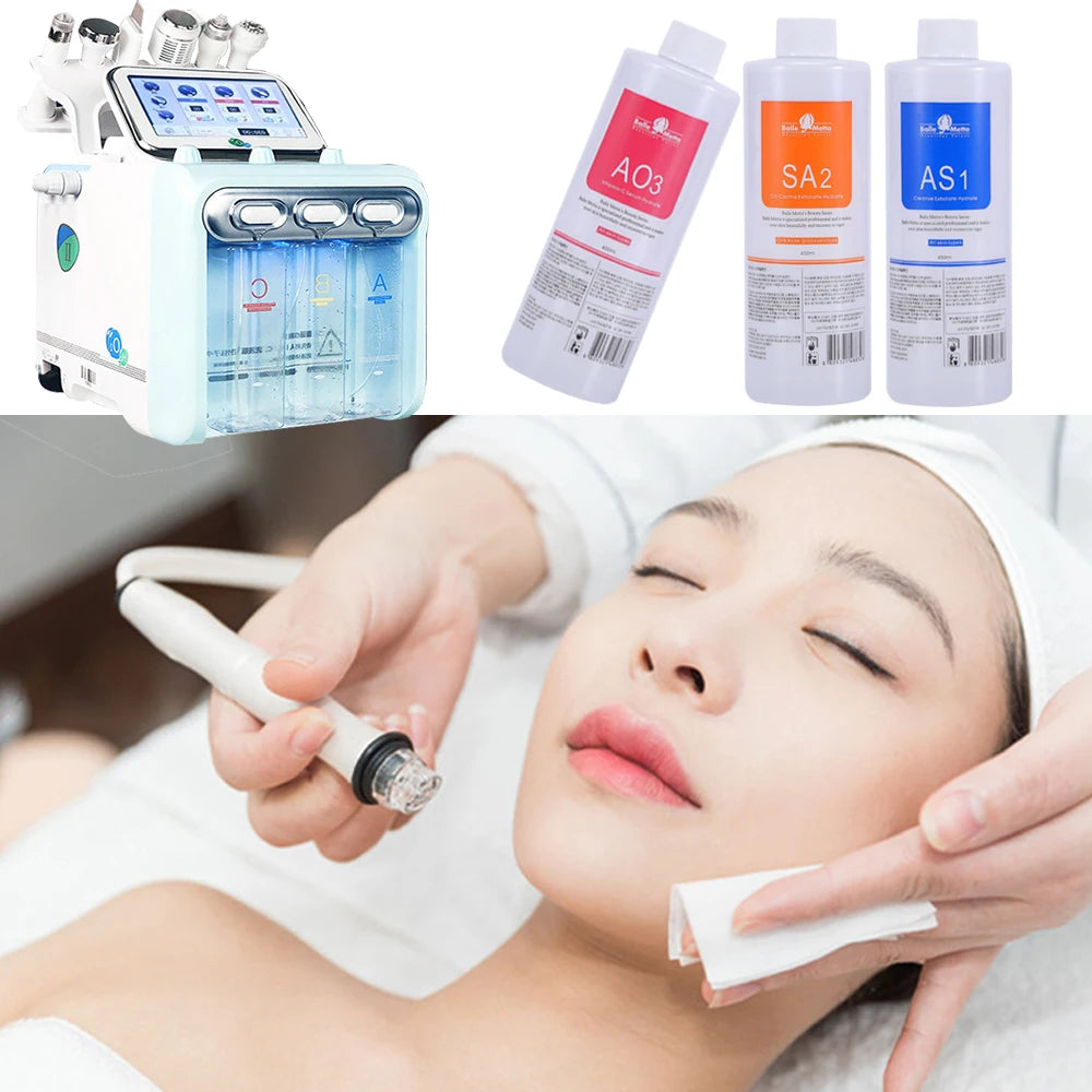Sérum liquide Hydra pour le visage, Solution pour Peeling aquatique AS1 SA2 AO3, pour Machine de beauté, soins de la peau, nettoyage en profondeur, 1200ML, 3 pièces/lot Camara Shopping Sérum liquide Hydra pour le visage, Solution pour Peeling aquatique AS1 SA2 AO3, pour Machine de beauté, soins de la peau, nettoyage en profondeur, 1200ML, 3 pièces/lot