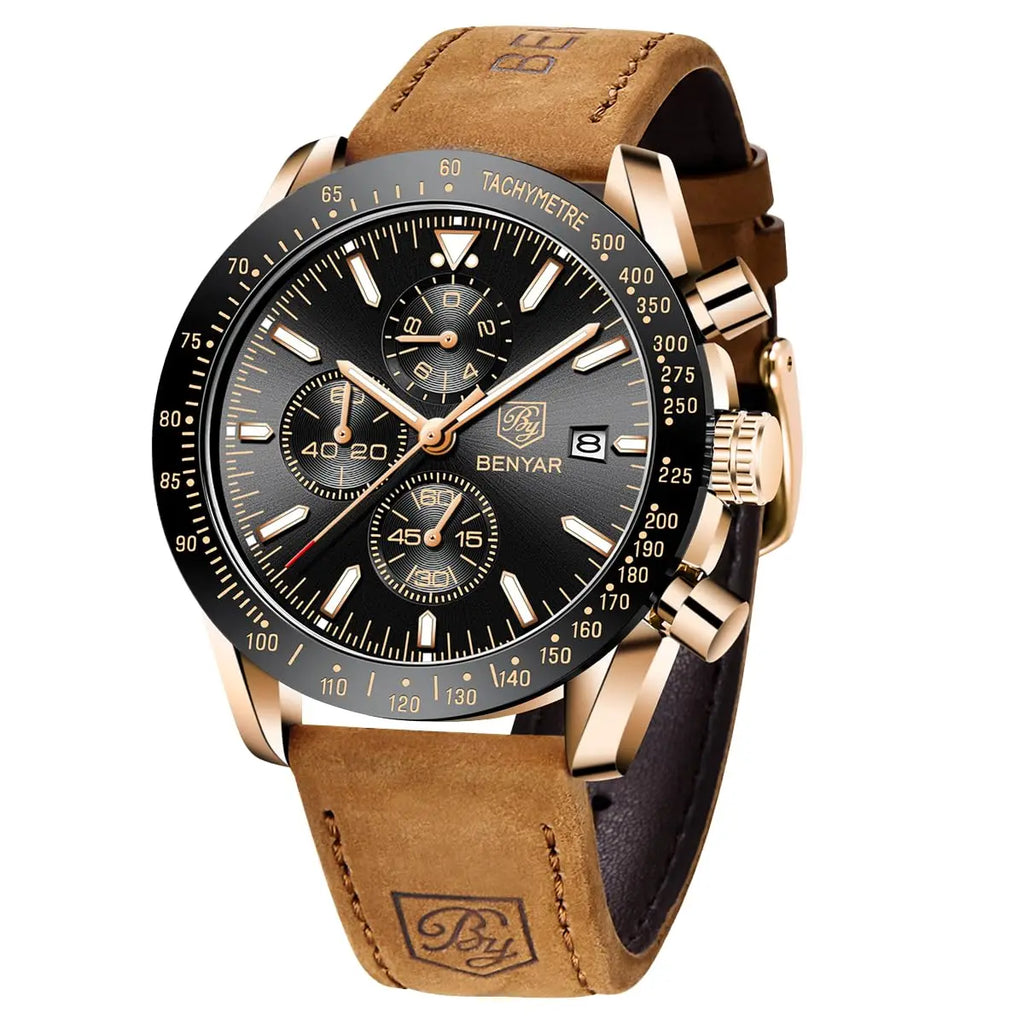 BENYAR Montre sport chronographe analogique homme acier inoxydable quartz précision lumineux date étanche multifonction bracelet chronomètre cadeau business Camara Shopping BENYAR Montre sport chronographe analogique homme acier inoxydable quartz précision lumineux date étanche multifonction bracelet chronomètre cadeau business