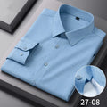 Chemises Anti-rides à rayures à carreaux pour hommes, manches longues, fines, sans repassage, lisses, vêtements quotidiens pour hommes sociaux, nouvelle collection automne printemps Camara Shopping Chemises Anti-rides à rayures à carreaux pour hommes, manches longues, fines, sans repassage, lisses, vêtements quotidiens pour hommes sociaux, nouvelle collection automne printemps