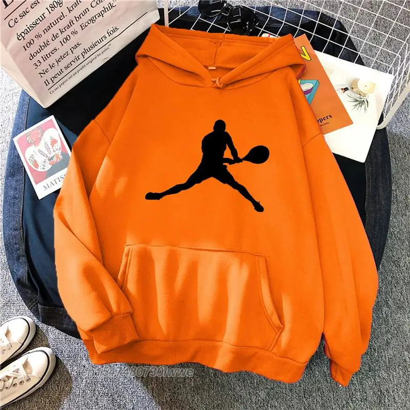 Sweat à capuche pour homme et femme, vêtement surdimensionné, style Hip Hop, avec personnage de dessin animé, pour joueur de Tennis, pour l'hiver