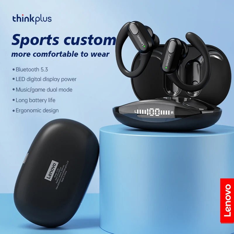 Écouteurs sans fil de sport d'origine Lenovo XT80 avec microphones, affichage de puissance LED, son stéréo HiFi écouteurs Bluetooth 5.3 TWS - Camara ShoppingÉcouteurs sans fil de sport d'origine Lenovo XT80 avec microphones, affichage de puissance LED, son stéréo HiFi écouteurs Bluetooth 5.3 TWS