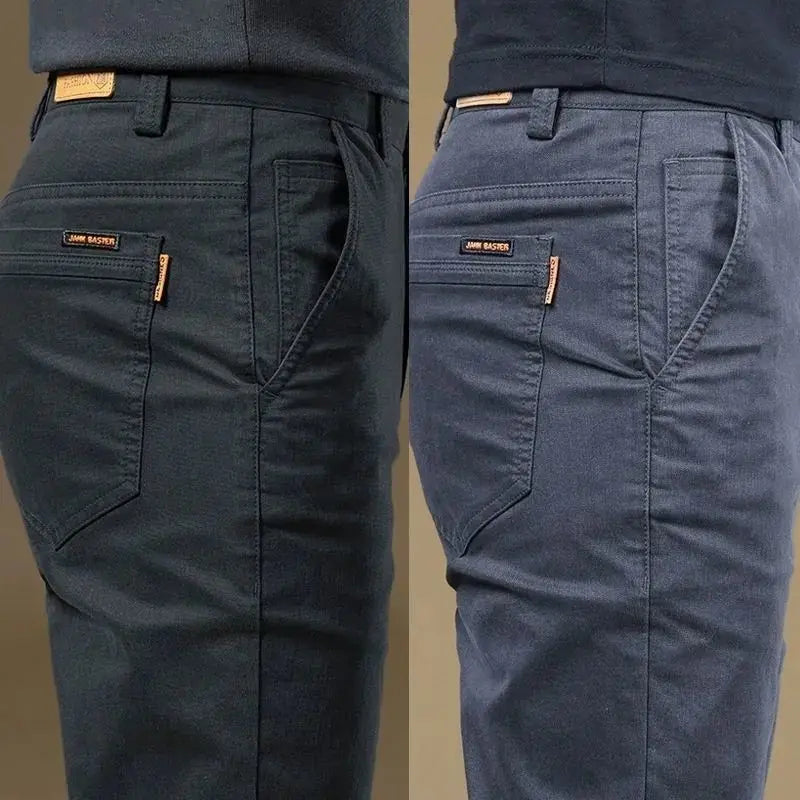 Pantalon décontracté homme été 2026 en coton fin, tendance, polyvalent, élastique, léger, pour le travail ou formel, coupe slim droite Camara Shopping Pantalon décontracté homme été 2026 en coton fin, tendance, polyvalent, élastique, léger, pour le travail ou formel, coupe slim droite