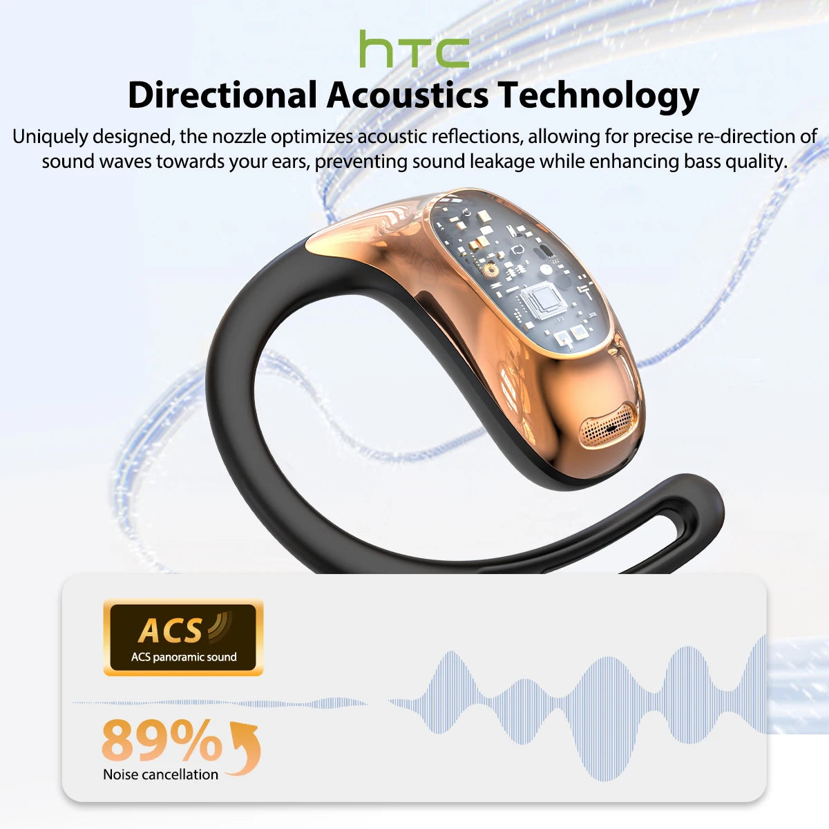 HTC NE35 Bluetooth V6.0 AI traduction écouteurs OWS Sport casque confortable Ultra-léger oreillette sans fil casque avec micro Camara Shopping HTC NE35 Bluetooth V6.0 AI traduction écouteurs OWS Sport casque confortable Ultra-léger oreillette sans fil casque avec micro