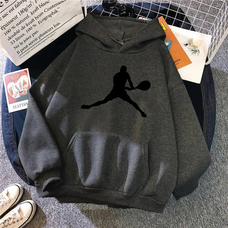 Sweat à capuche pour homme et femme, vêtement surdimensionné, style Hip Hop, avec personnage de dessin animé, pour joueur de Tennis, pour l'hiver