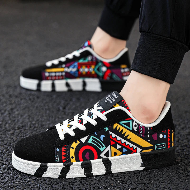Nouvelles Chaussures de Skateboard Tendance pour Hommes – Baskets Décontractées Antidérapantes en Toile à Motifs pour la Marche en Extérieur – Zapatos Sportifs pour Homme Camara Shopping Nouvelles Chaussures de Skateboard Tendance pour Hommes – Baskets Décontractées Antidérapantes en Toile à Motifs pour la Marche en Extérieur – Zapatos Sportifs pour Homme
