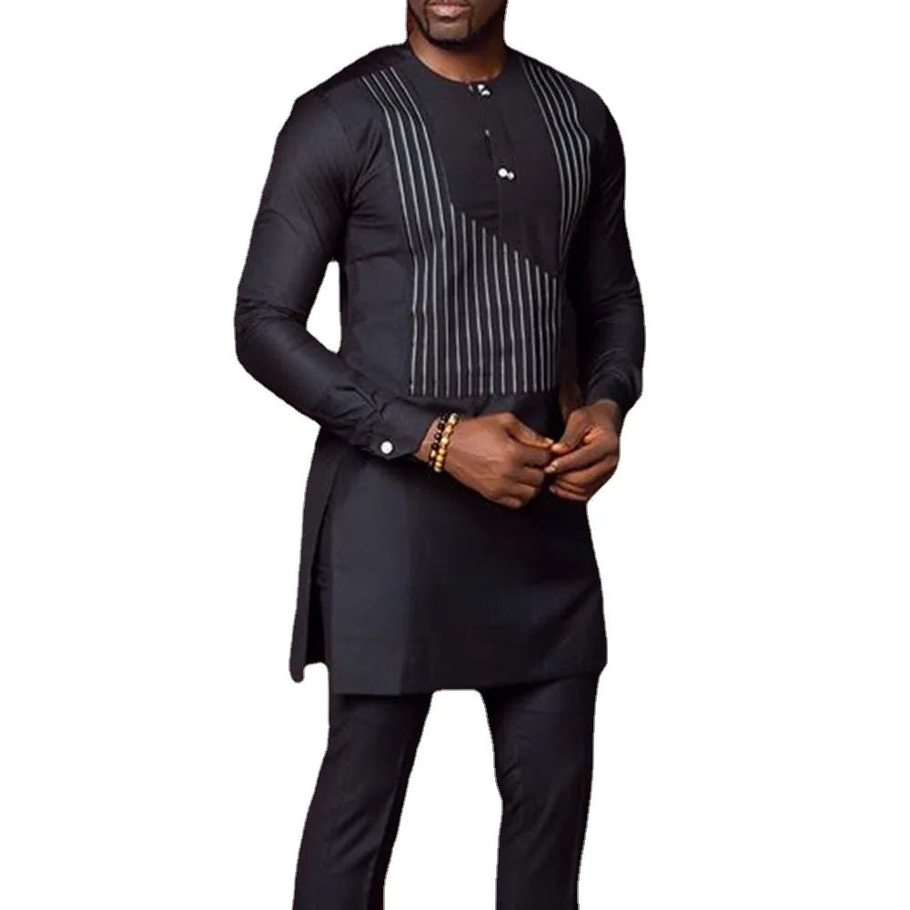 2025 printemps été mode Style hommes africains à manches longues Polyester grande taille T-shirts Dashiki afrique hommes vêtements M-4XL pas de pantalon Camara Shopping 2025 printemps été mode Style hommes africains à manches longues Polyester grande taille T-shirts Dashiki afrique hommes vêtements M-4XL pas de pantalon