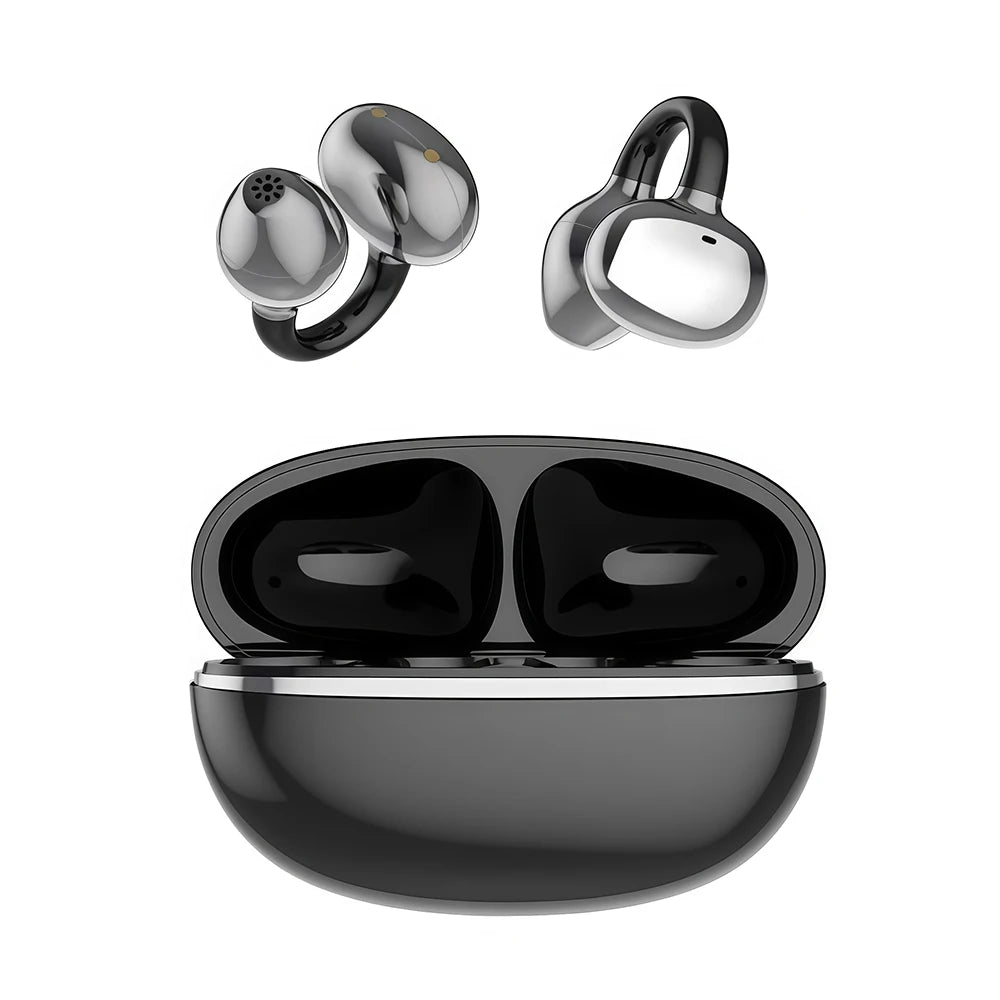 Écouteurs Bluetooth à Conduction Osseuse 3D Surround à Clip d'Oreille, Écouteurs sans Fil Stéréo Bass pour le Sport avec Micro Camara Shopping Écouteurs Bluetooth à Conduction Osseuse 3D Surround à Clip d'Oreille, Écouteurs sans Fil Stéréo Bass pour le Sport avec Micro