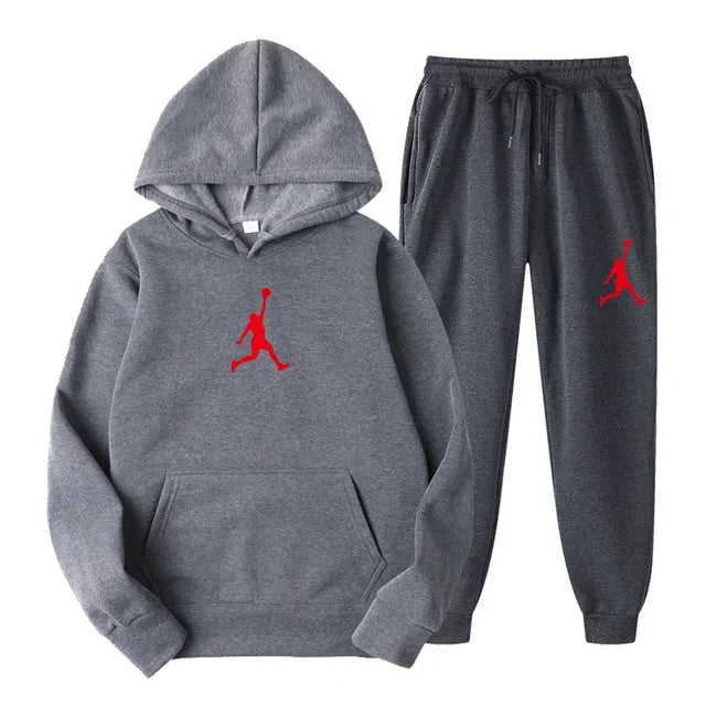 Ensemble deux pièces décontracté printemps-automne pour hommes et femmes, sweat à capuche et pantalon, nouveau ensemble de basketball d'extérieur pour hommes