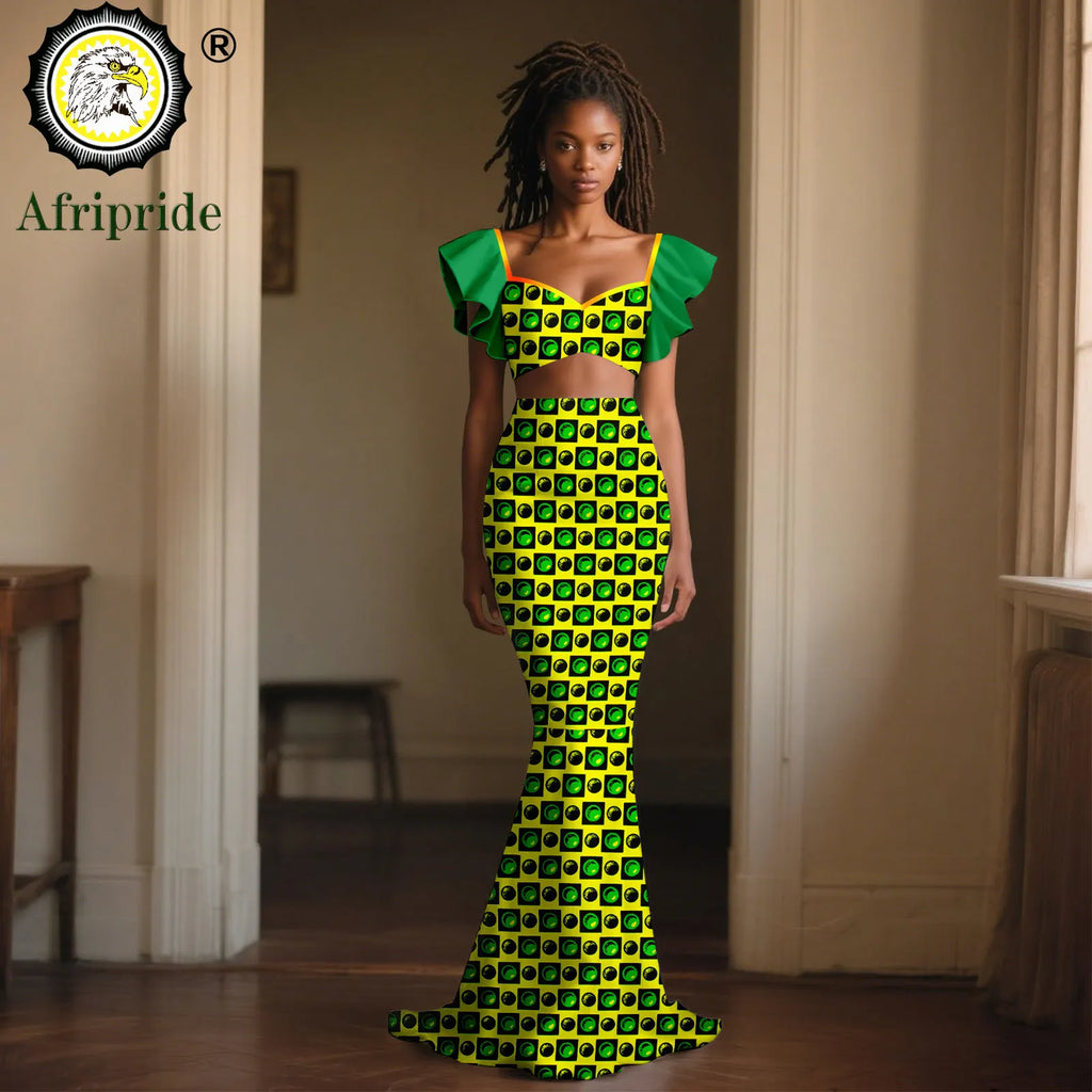 Vêtements africains pour femmes, haut court à manches évasées et jupes Maxi, ensemble 2 pièces, tenues Dashiki, tenue de fête Sexy Ankara, 2526060 Camara Shopping Vêtements africains pour femmes, haut court à manches évasées et jupes Maxi, ensemble 2 pièces, tenues Dashiki, tenue de fête Sexy Ankara, 2526060
