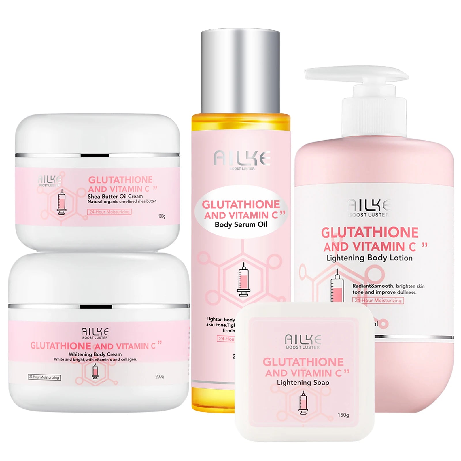 Coffret beauté éclaircissant AILKE à la vitamine C et au glutathion pour femmes, élimine les taches noires, hydrate, illumine la peau pour tous les types de carnation Camara Shopping Coffret beauté éclaircissant AILKE à la vitamine C et au glutathion pour femmes, élimine les taches noires, hydrate, illumine la peau pour tous les types de carnation