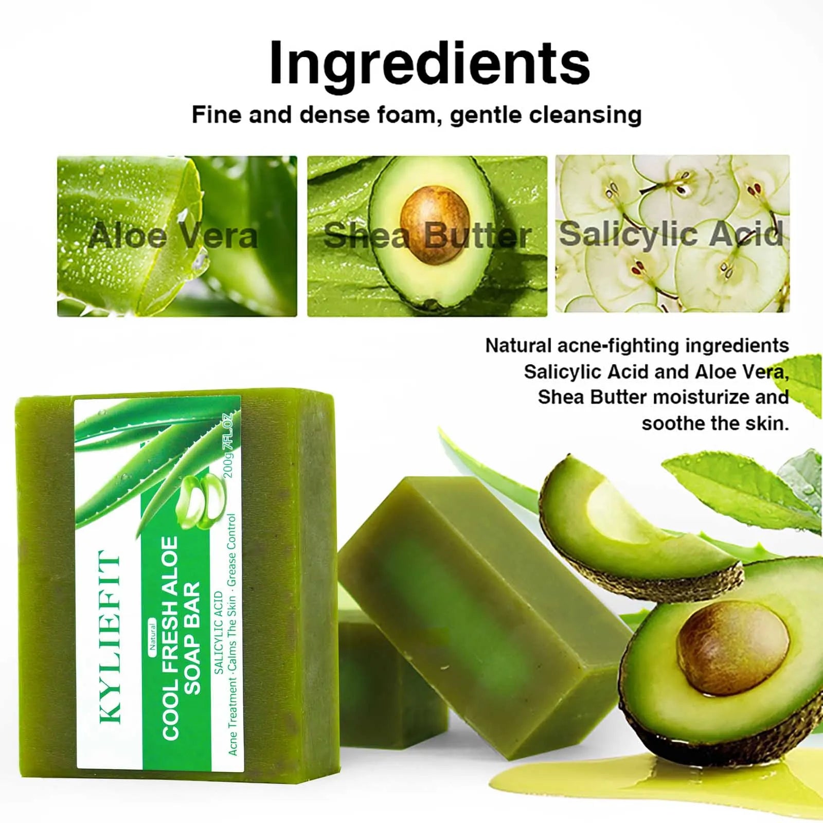 AILKE Savon blanchissant à l'aloe vera, élimine l'acné, les boutons, la peau rayonnante, améliore le lustre cutané, le bain végétalien pour femmes et hommes Camara Shopping AILKE Savon blanchissant à l'aloe vera, élimine l'acné, les boutons, la peau rayonnante, améliore le lustre cutané, le bain végétalien pour femmes et hommes