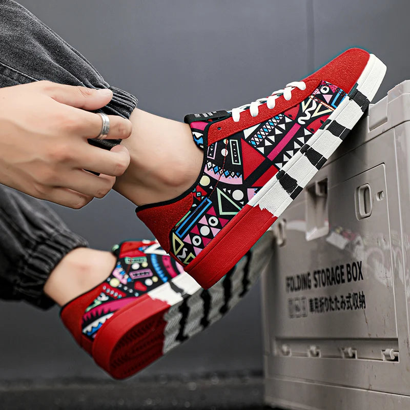 Nouvelles Chaussures de Skateboard Tendance pour Hommes – Baskets Décontractées Antidérapantes en Toile à Motifs pour la Marche en Extérieur – Zapatos Sportifs pour Homme Camara Shopping Nouvelles Chaussures de Skateboard Tendance pour Hommes – Baskets Décontractées Antidérapantes en Toile à Motifs pour la Marche en Extérieur – Zapatos Sportifs pour Homme